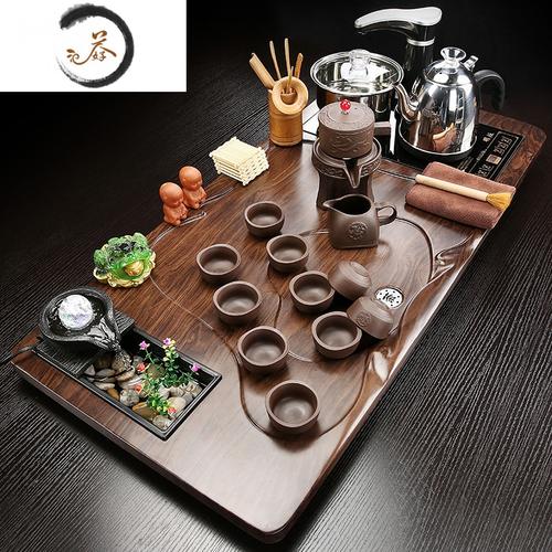 闲庭流水，茶韵天成——好漾道紫砂茶具套装与实木茶盘的诗意共鸣